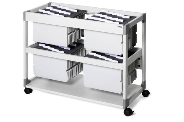 Durable System File Trolley A4 og folio 200 hængemappevogn grå