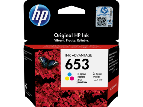 HP 653 original blækpatron color ink cartridge