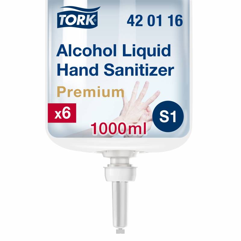 Tork 80% Alkohol hånddesinfektion 420116 flydende 1 liter 