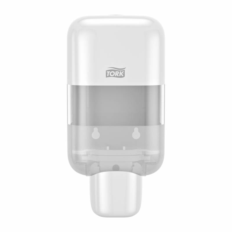 Tork dispenser Mini S5 til s&aelig;be og desinfektion 565200 hvid