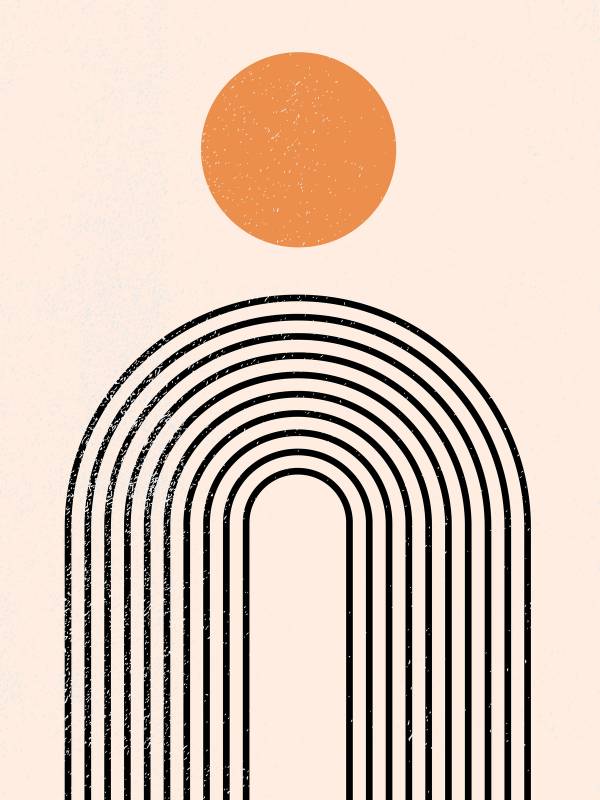 Plakat Tempel 21x30cm beige