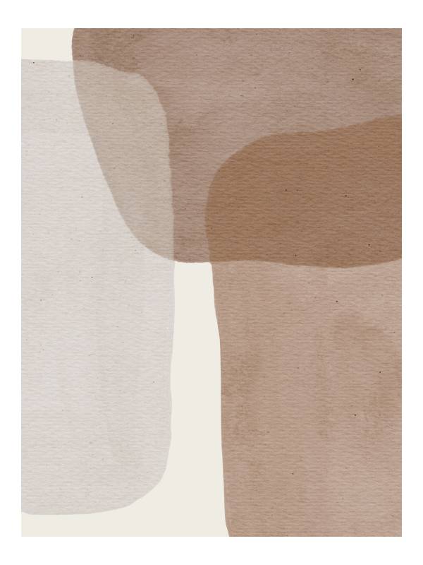 Plakat Squares 21x30cm beige