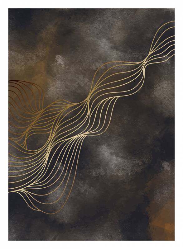 Plakat Wave 30x40cm multifarvet