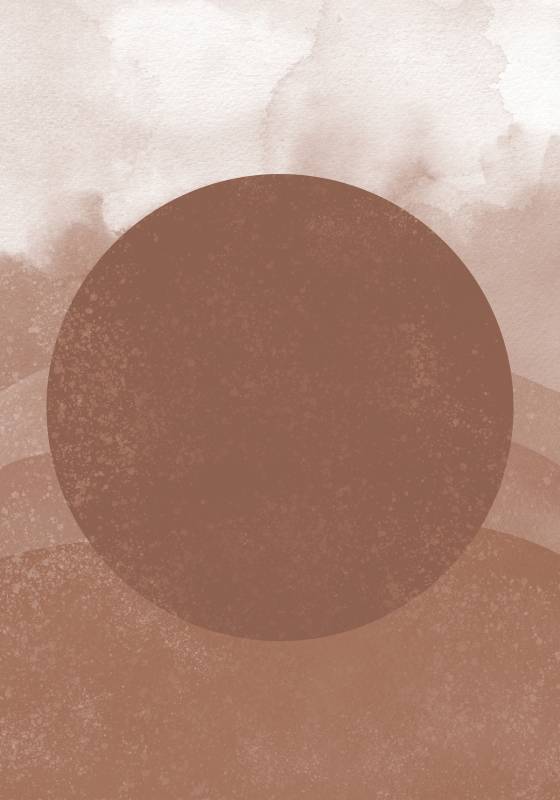 Plakat Soft Shades 21x30cm brun