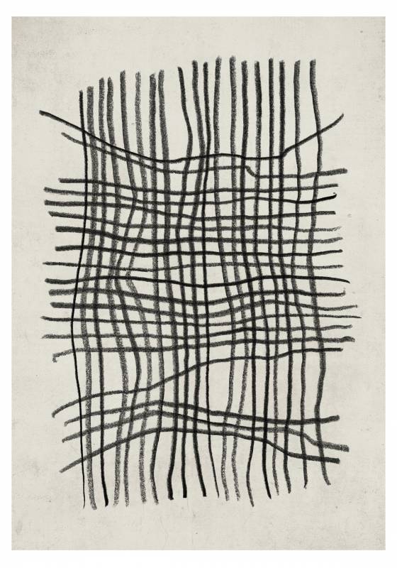 Plakat Linework 21x30cm beige
