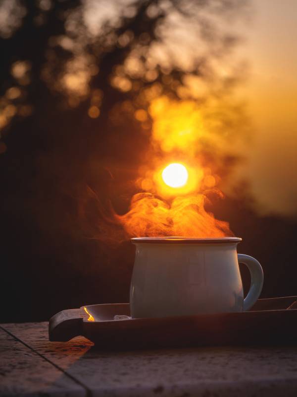 Plakat Morning Coffee 30x40cm gul