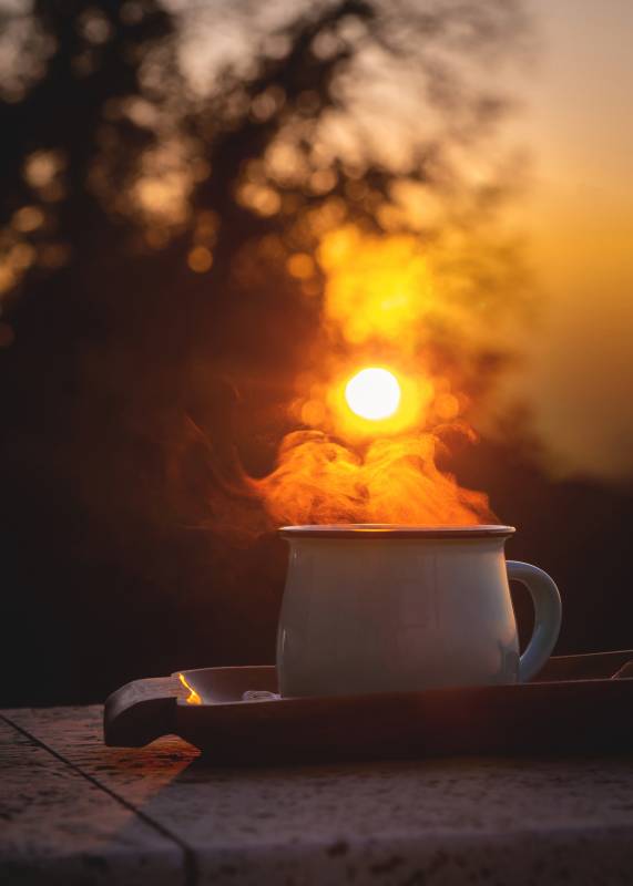 Plakat Morning Coffee 50x70cm gul