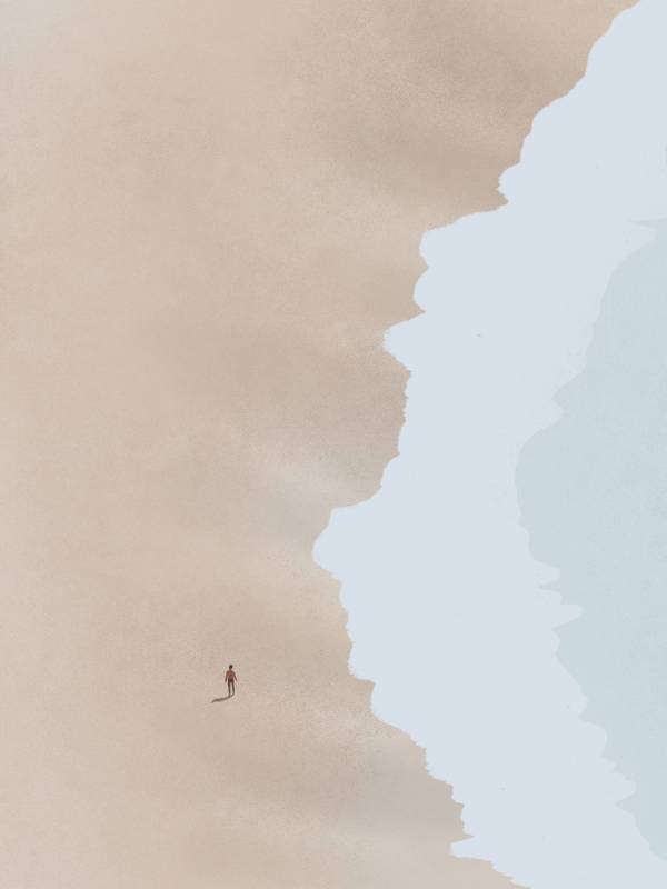 Plakat Sand Beach 30x40cm beige