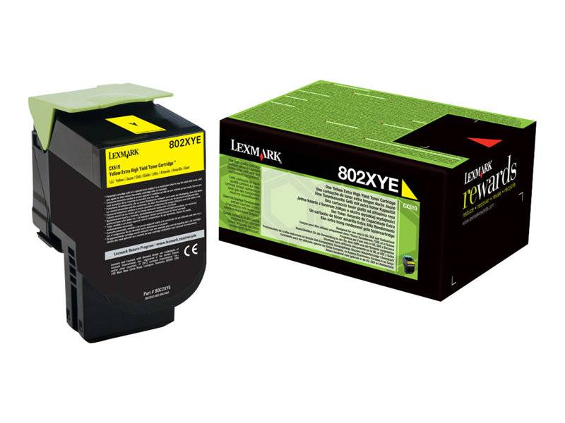Lexmark 80C2XYE CX510 serien original lasertoner 4K gul