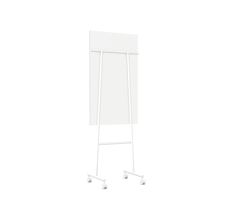 Lintex Mono Mood mobile glastavle 70x120cm hvidt stativ Frank, gr&aring;gr&oslash;n
