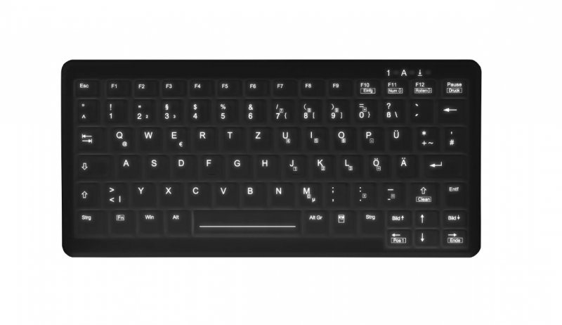 Active Key Hygiene Backlit Mini Notebook Keyb. USB, sort