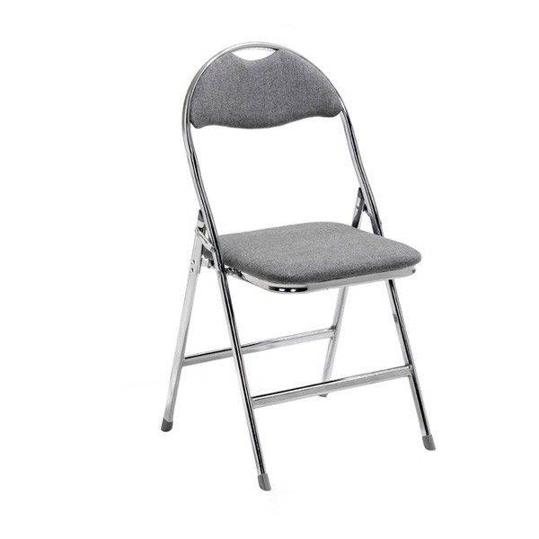 Ark klapstol med stofbetræk sæde og ryg grå