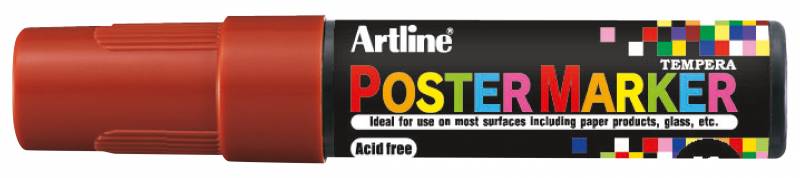 Artline Poster Marker med 12mm rund spids brun