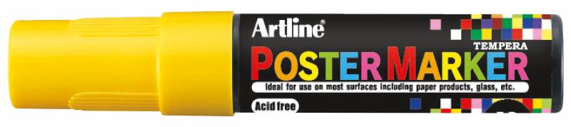 Artline Poster Marker med 12mm rund spids gul