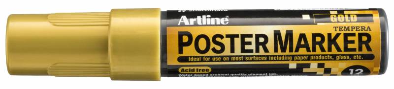 Artline Poster Marker med 12mm rund spids guld