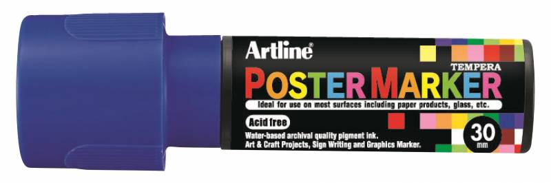 Artline Poster marker EPP-30 med 30mm bred spids blå