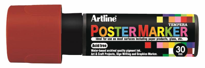 Artline Poster marker EPP-30 med 30mm bred spids brun