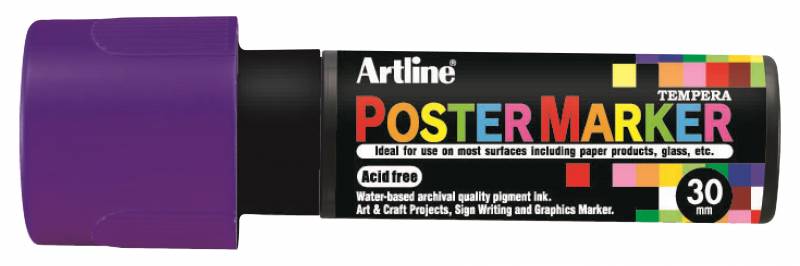 Artline Poster marker EPP-30 med 30mm bred spids lilla