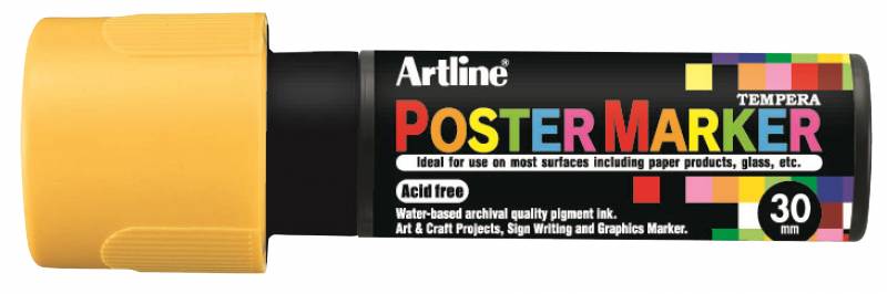 Artline Poster marker EPP-30 med 30mm bred spids okkergul
