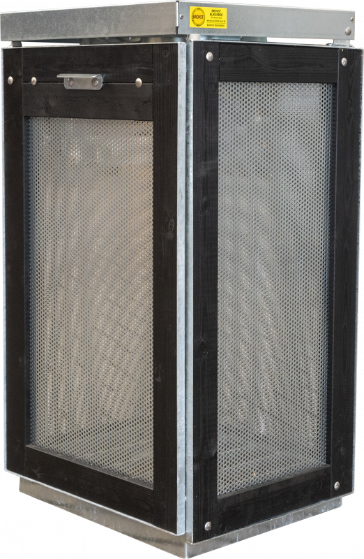 Affaldsbeholder B206-M UNIVERSAL enkelt - Sort med hulplader