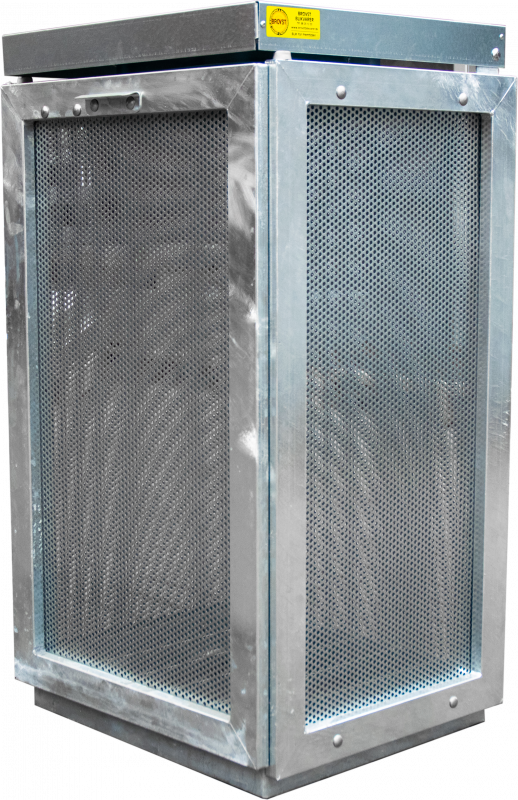 Affaldsbeholder B207-galv UNIVERSAL enkelt l&aring;g galv. st&aring;lramme m. hulplader