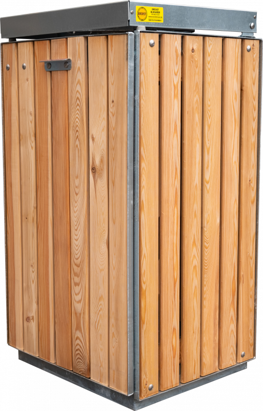 Affaldsbeholder B96L selvb&aelig;rende med kr&aelig;ngningsgaffel til papirs&aelig;k l&aelig;rketr&aelig;