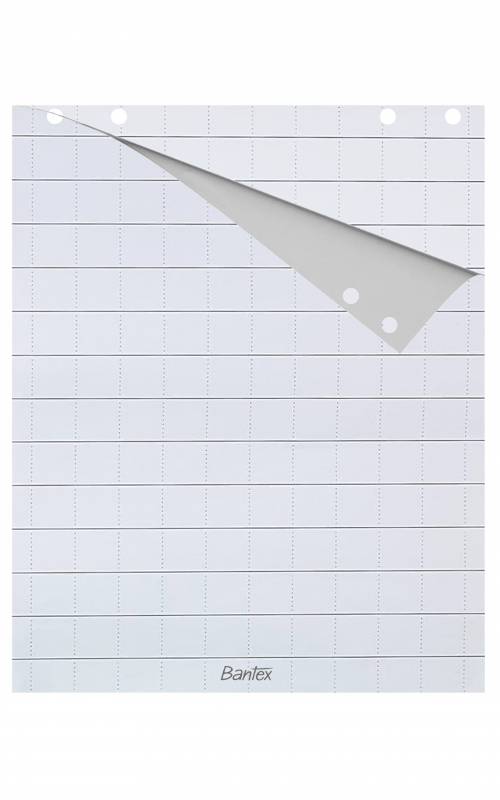 Bantex flipoverpapir 75x55cm blank og kvadreret, 50 ark