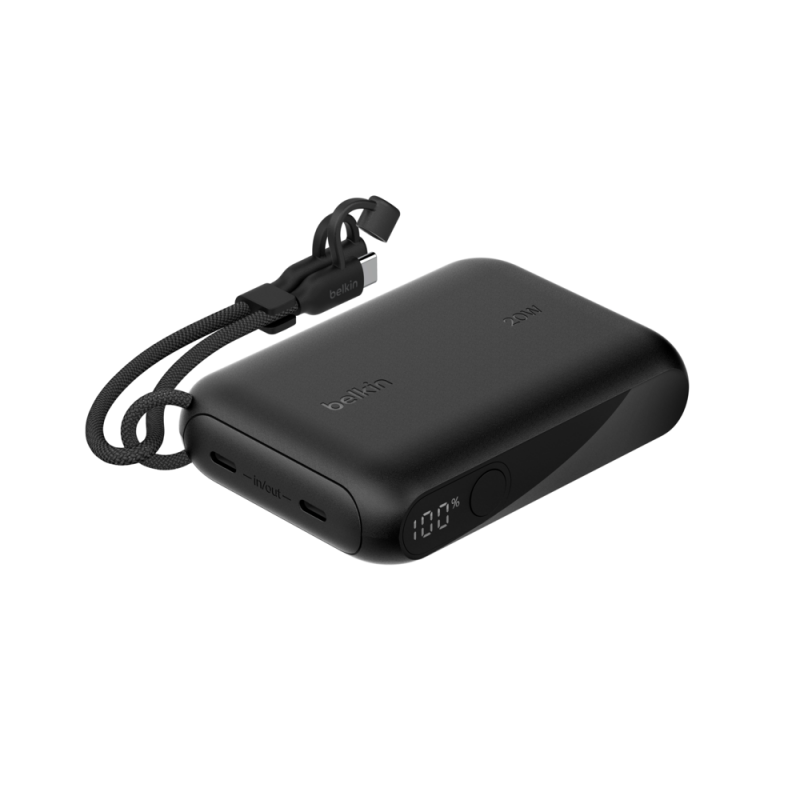 Belkin 10k PD20W Power Bank med display, sort