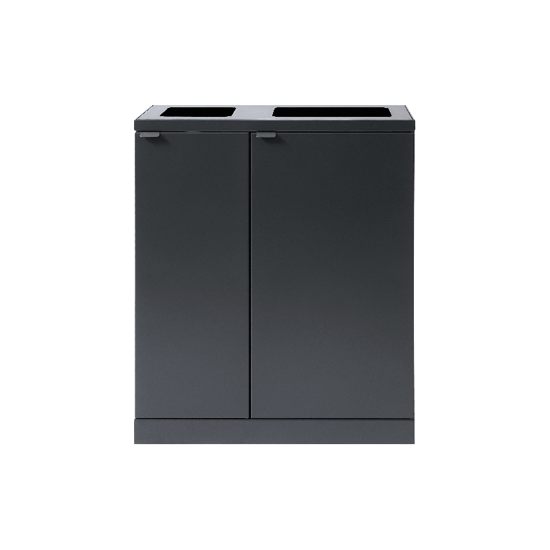 Bica 618 affaldsbeholder 1x65 + 1x95 liter med åbne indkast antracit