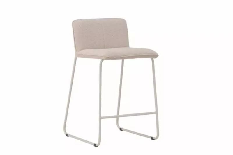 Bisbee barstol med h&oslash;jde 65 cm i beige boucl&eacute; | Outlet