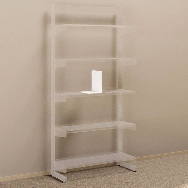 Bogst&oslash;tte til v&aelig;greol i st&aring;l 160x260mm vinkel hvid