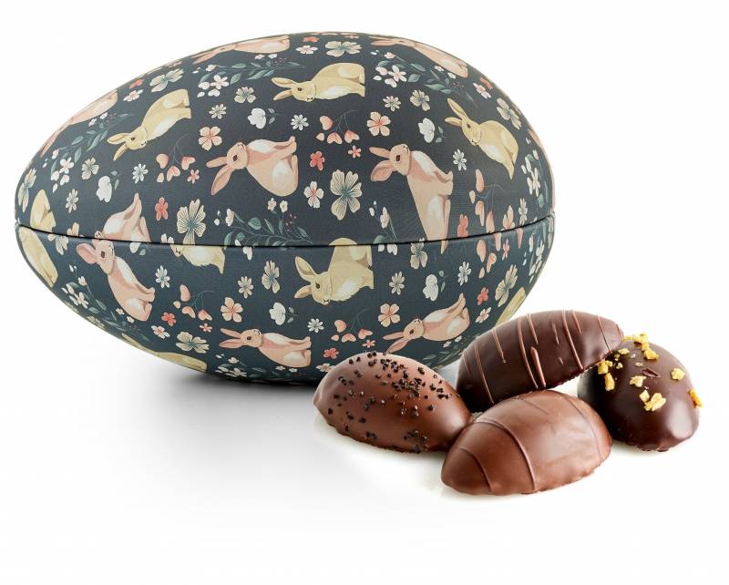 Bon Coca Bunnies metal&aelig;g med 7 stk. Marcipan&aelig;g 140g