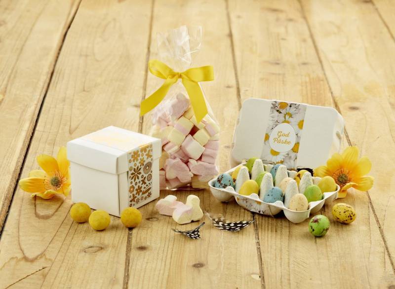 Bon Coca P&aring;skepakke 1 i cellofanpose med gul sl&oslash;jfe