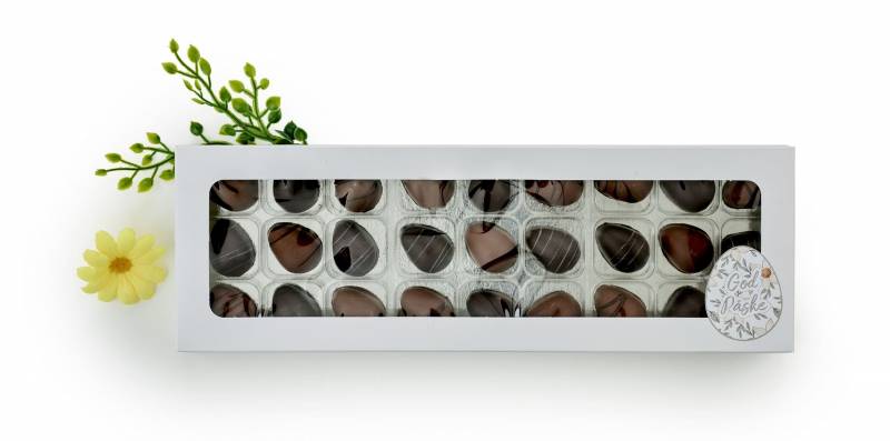 Bon Coca hvid rude&aelig;ske med 27 stk marcipan&aelig;g 270g