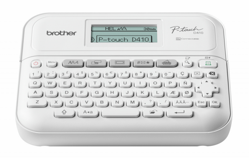 Brother PT-D410 P-touch professionel labelprinter hvid