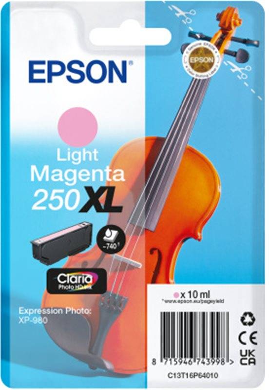 Epson original bl&aelig;kpatron 250XL lys r&oslash;d