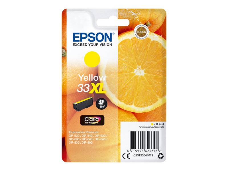 EPSON 33XL Ink Yellow Claria Premium