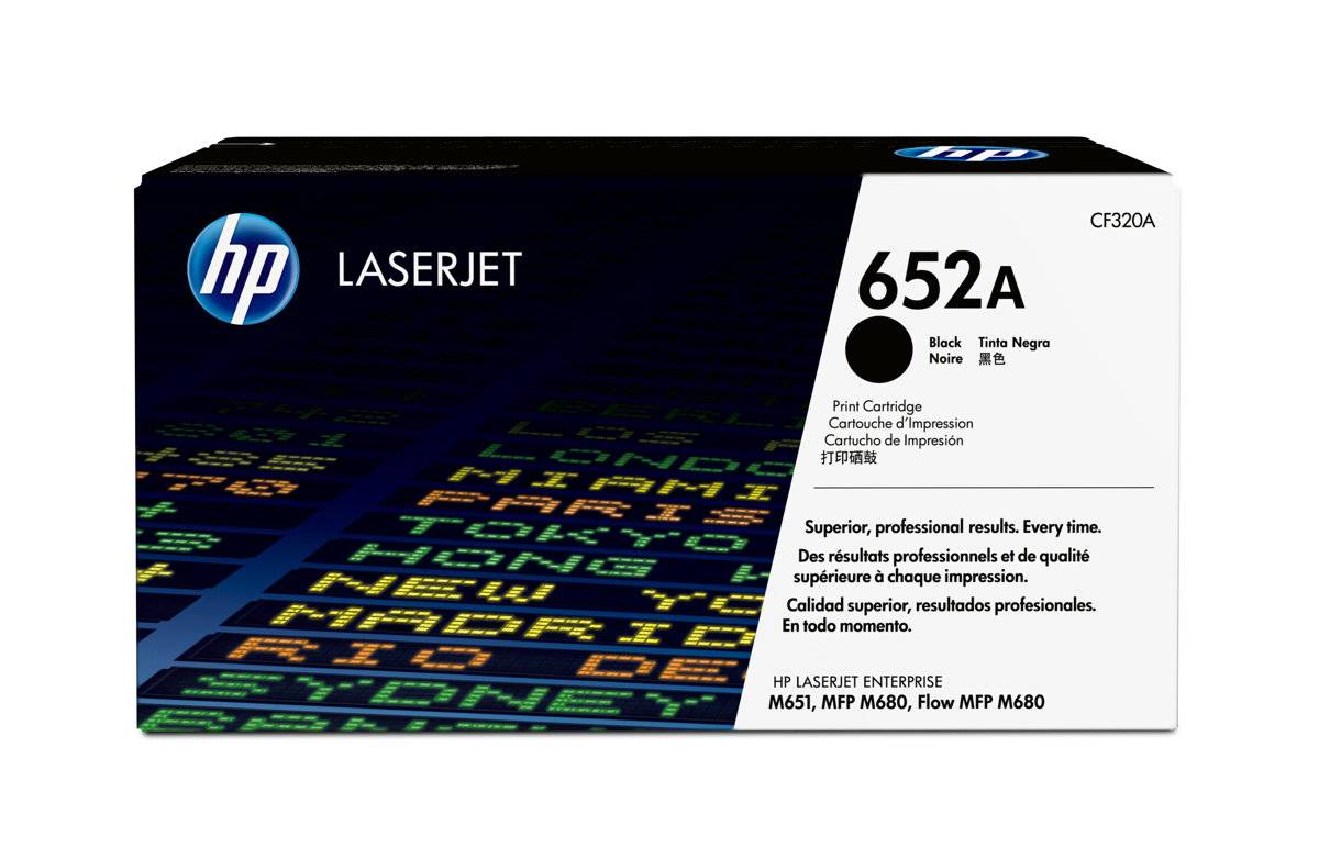 HP 652A CF320A original lasertoner sort