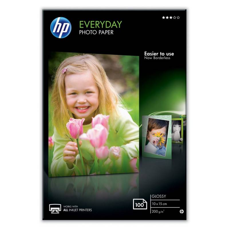 HP Photo paper10x15 Everyday Glossy 200g, 100 ark 