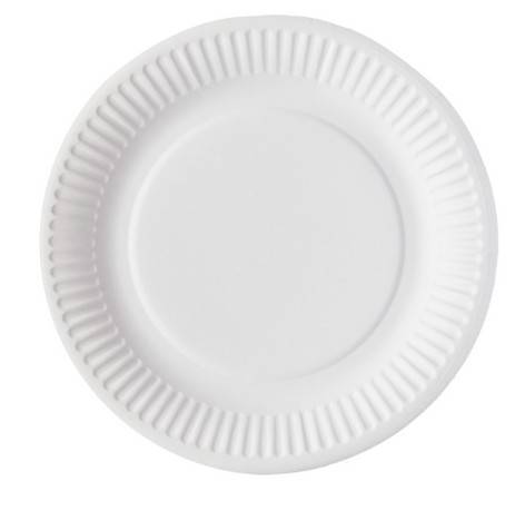 Catersource paptallerken Ø18cm FSC bionedbrydelig hvid