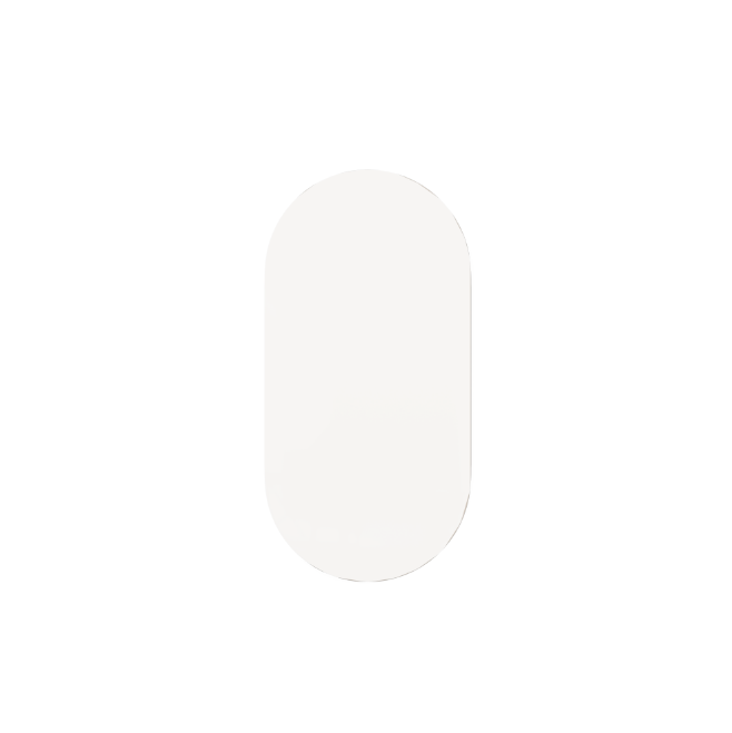 Chat Board Ambit oval glastavle 70x140cm Pure White