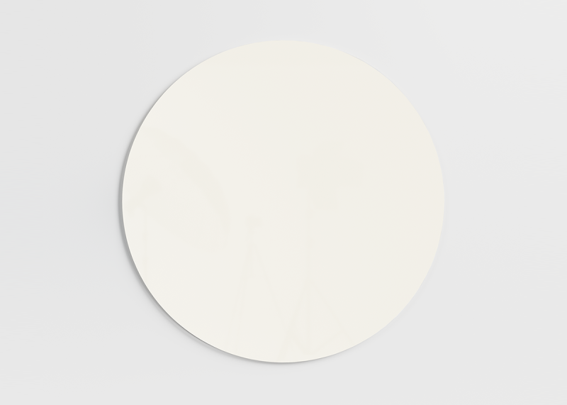 Chat Board Orbit mat rund magnetisk glastavle &Oslash;120cm Pure White
