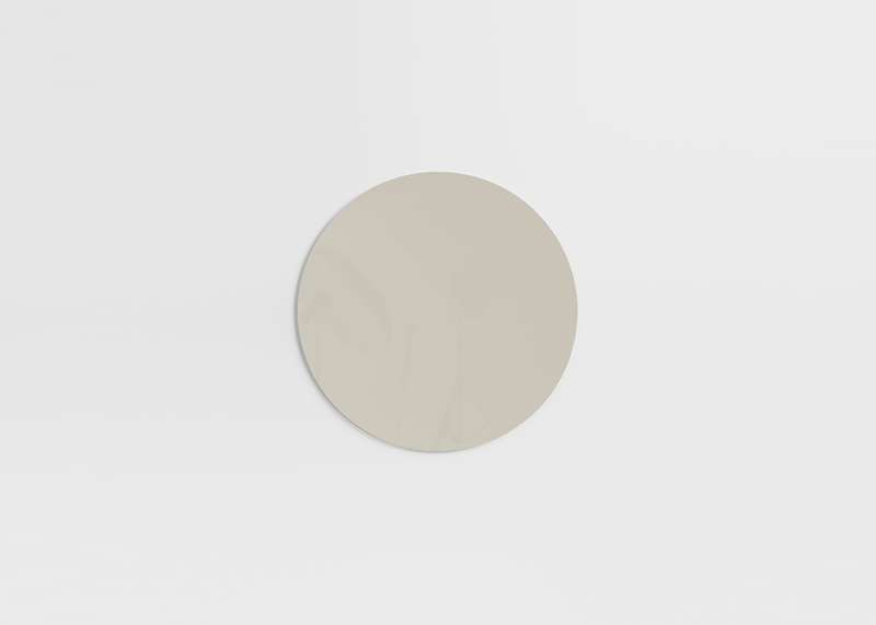 Chat Board Orbit mat rund magnetisk glastavle &Oslash;70cm Sand