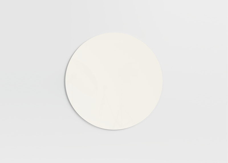 Chat Board Orbit mat rund magnetisk glastavle &Oslash;90cm Pure White