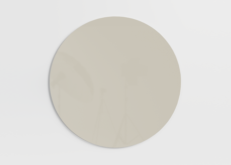 Chat Board Orbit rund magnetisk glastavle &Oslash;120cm Sand