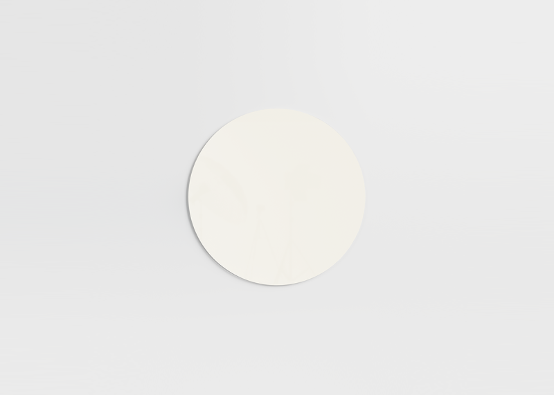 Chat Board Orbit rund magnetisk glastavle &Oslash;70cm Pure White