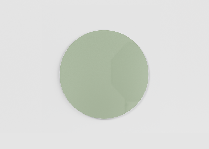 Chat Board Orbit rund magnetisk glastavle &Oslash;90cm Khaki
