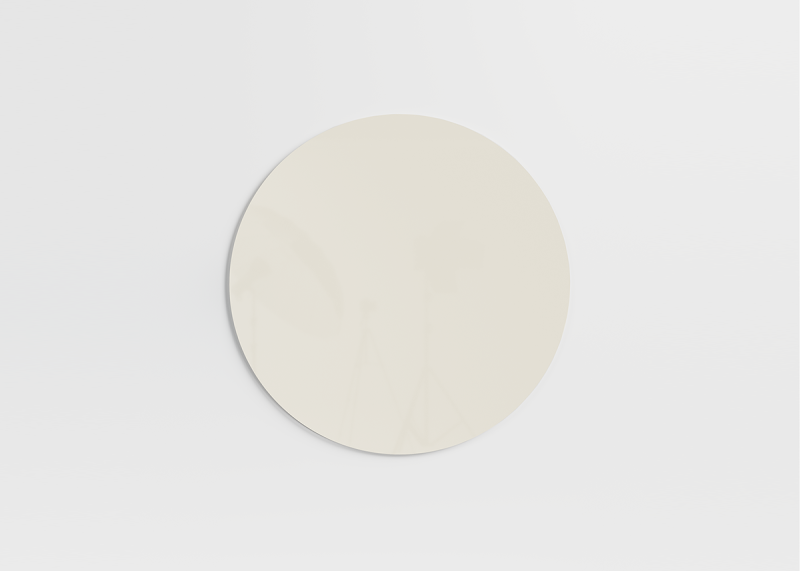 Chat Board Orbit rund magnetisk glastavle &Oslash;90cm Stone