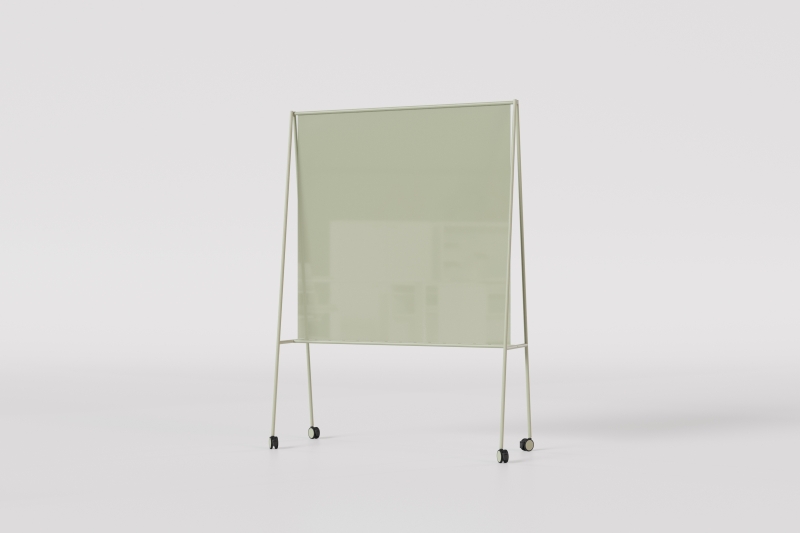 Chat Board Coach magnetisk mobil glastavle 120x120cm Khaki