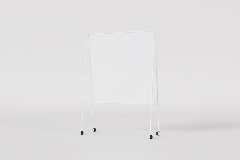 Chat Board Coach magnetisk mobil glastavle 120x120cm Pure White